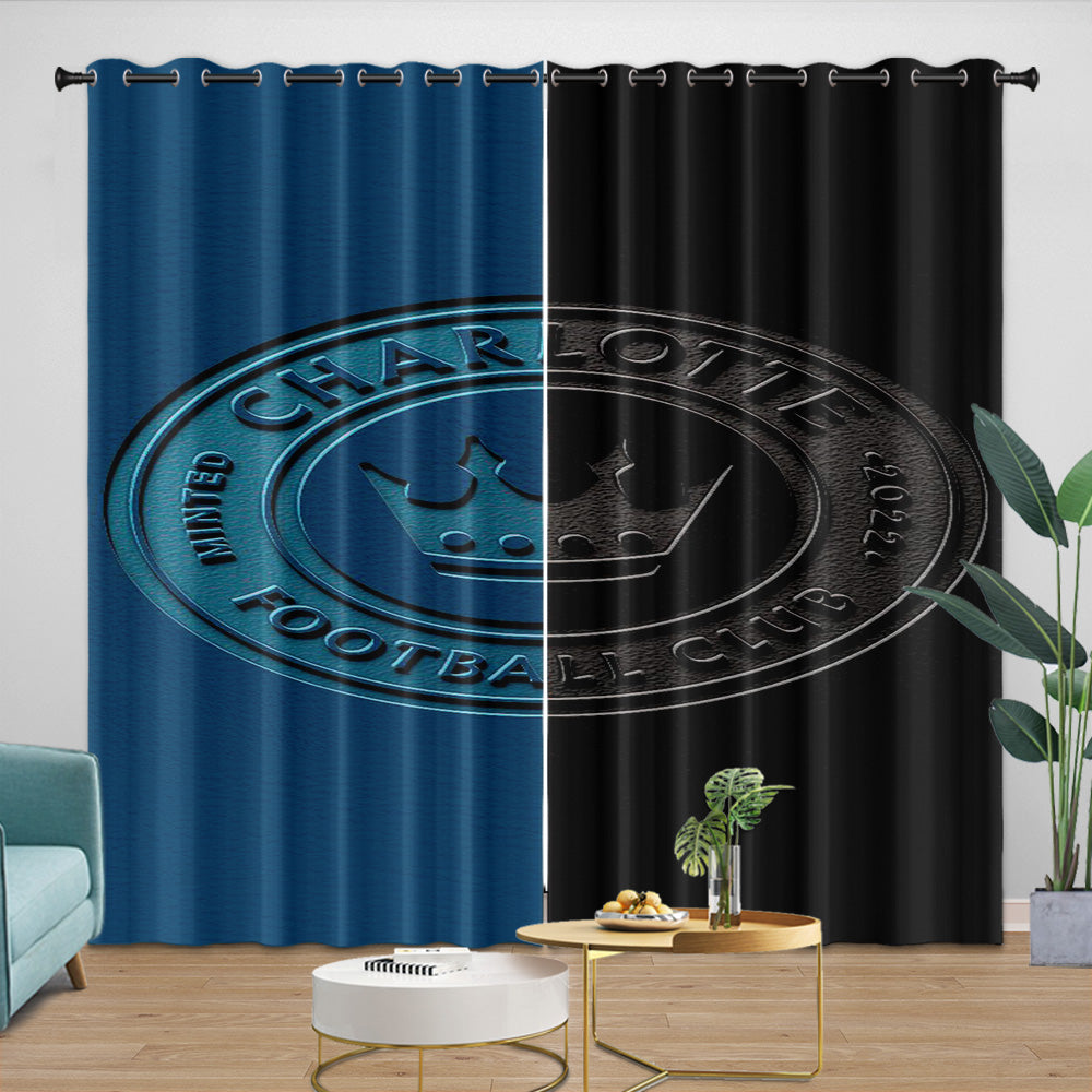 Charlotte FC Curtains Blackout Window Drapes Room Decoration (Online Order Only)