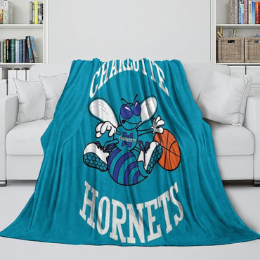 Charlotte Hornets Blanket Flannel Fleece Throw Room Decoration (Online Order Only)