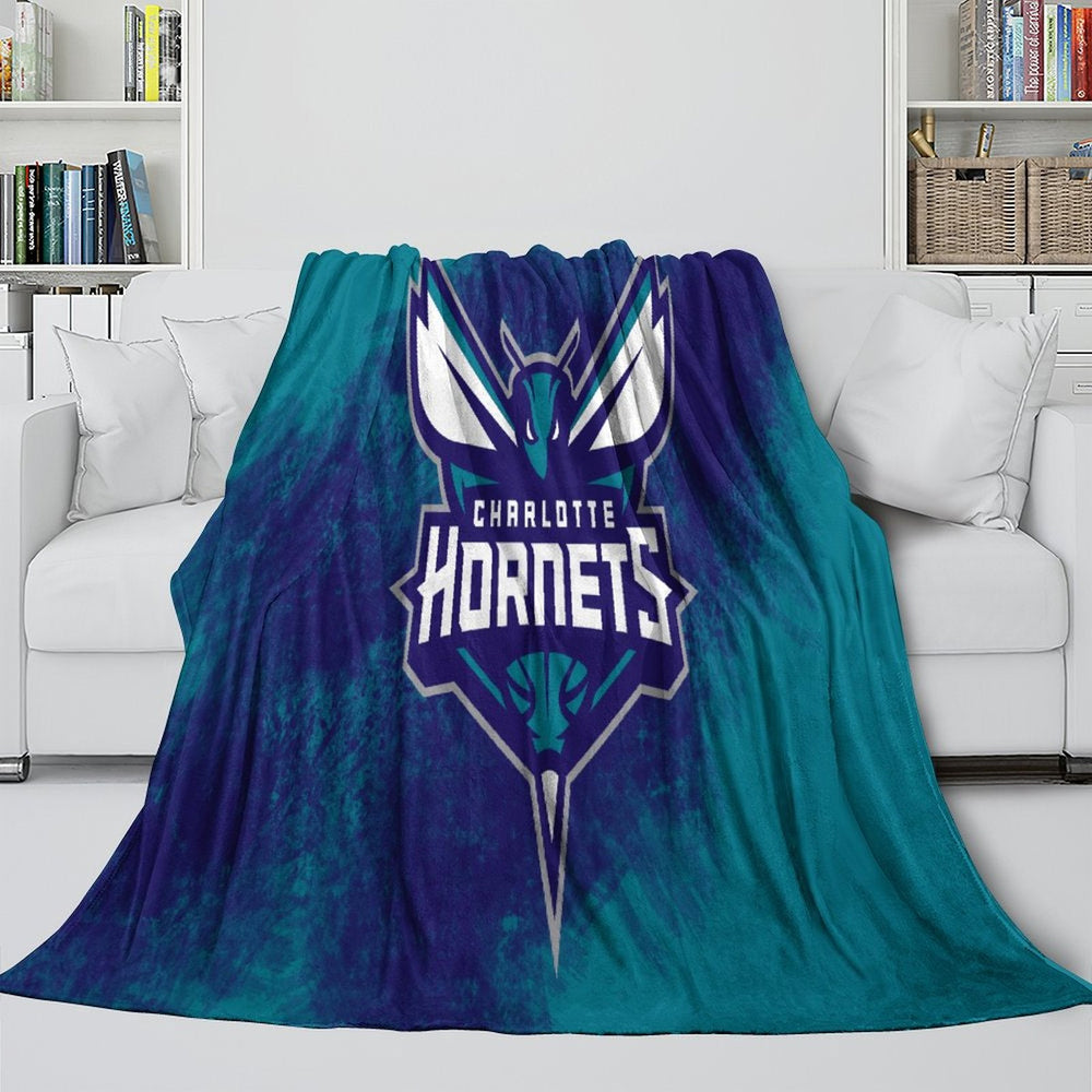 Charlotte Hornets Blanket Flannel Fleece Throw Room Decoration (Online Order Only)