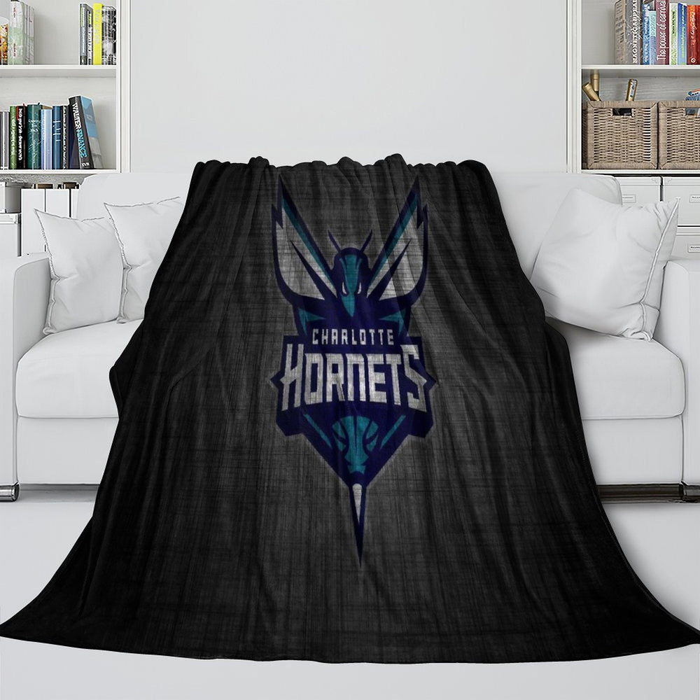 Charlotte Hornets Blanket Flannel Fleece Throw Room Decoration (Online Order Only)