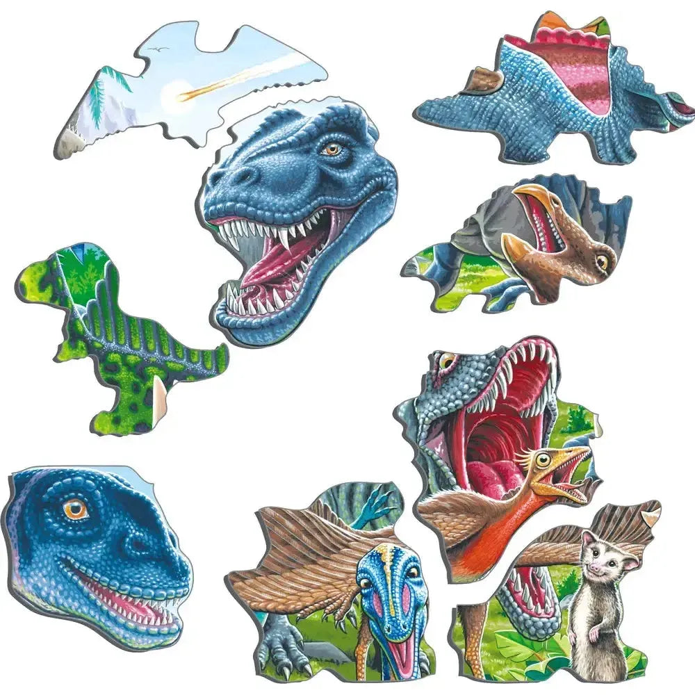 Cheerful Dinosaurs Selfie 43 Piece Tray Jigsaw Puzzle Larsen