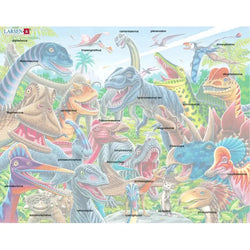 Cheerful Dinosaurs Selfie 43 Piece Tray Jigsaw Puzzle Larsen