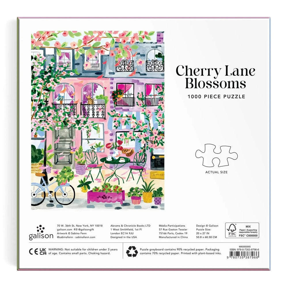 Cherry Lane Blossoms 1000 Piece Jigsaw Puzzle Galison