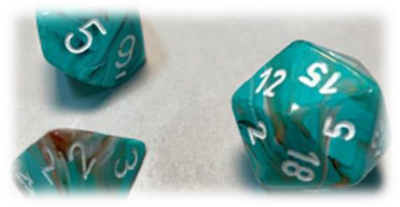 Chessex Marble Polyhedral Oxi-Copper™ (Multiple Options) (Online Only)