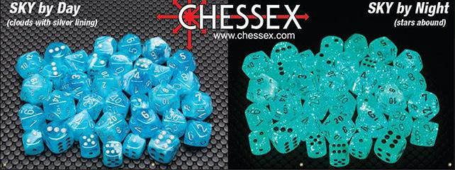 Chessex Luminary Sky/Silver (Multiple Options) *read description* (Online Only)