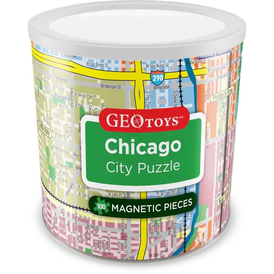 Chicago City 100 Piece Magnetic Jigsaw Puzzle Geotoys (ONLINE ORDER ONLY)