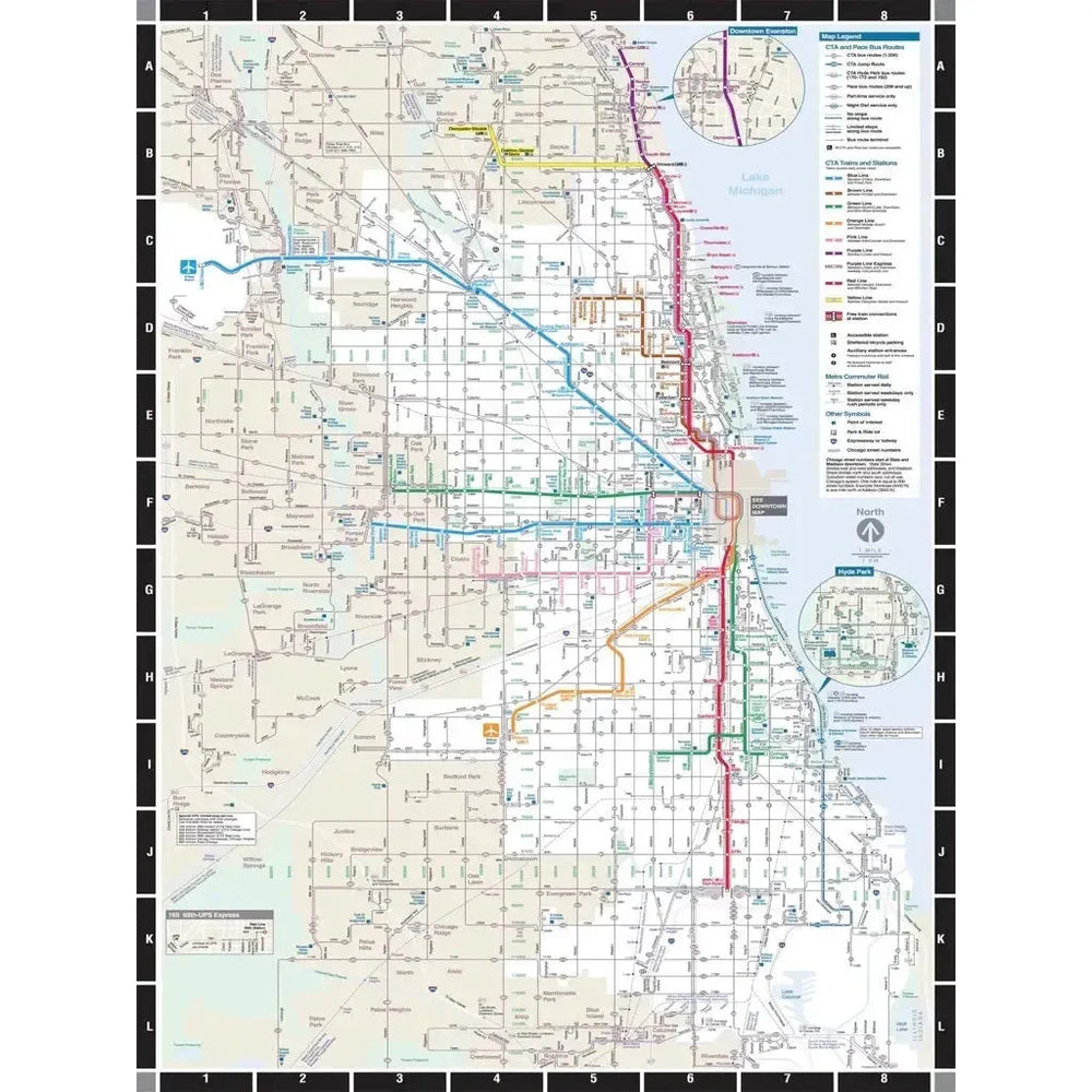 Chicago Subway Transit Map CTA 500 Piece Jigsaw Puzzle NYPC