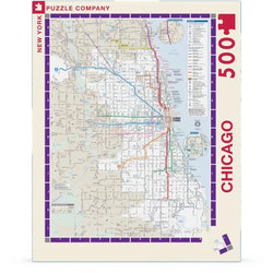 Chicago Subway Transit Map CTA 500 Piece Jigsaw Puzzle NYPC