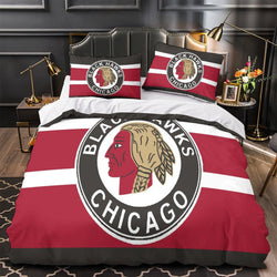 Chicago Blackhawks Bedding Set Quilt Duvet Cover Without Filler (Online Order Only)