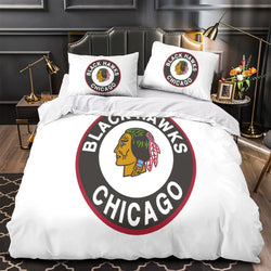Chicago Blackhawks Bedding Set Quilt Duvet Cover Without Filler (Online Order Only)