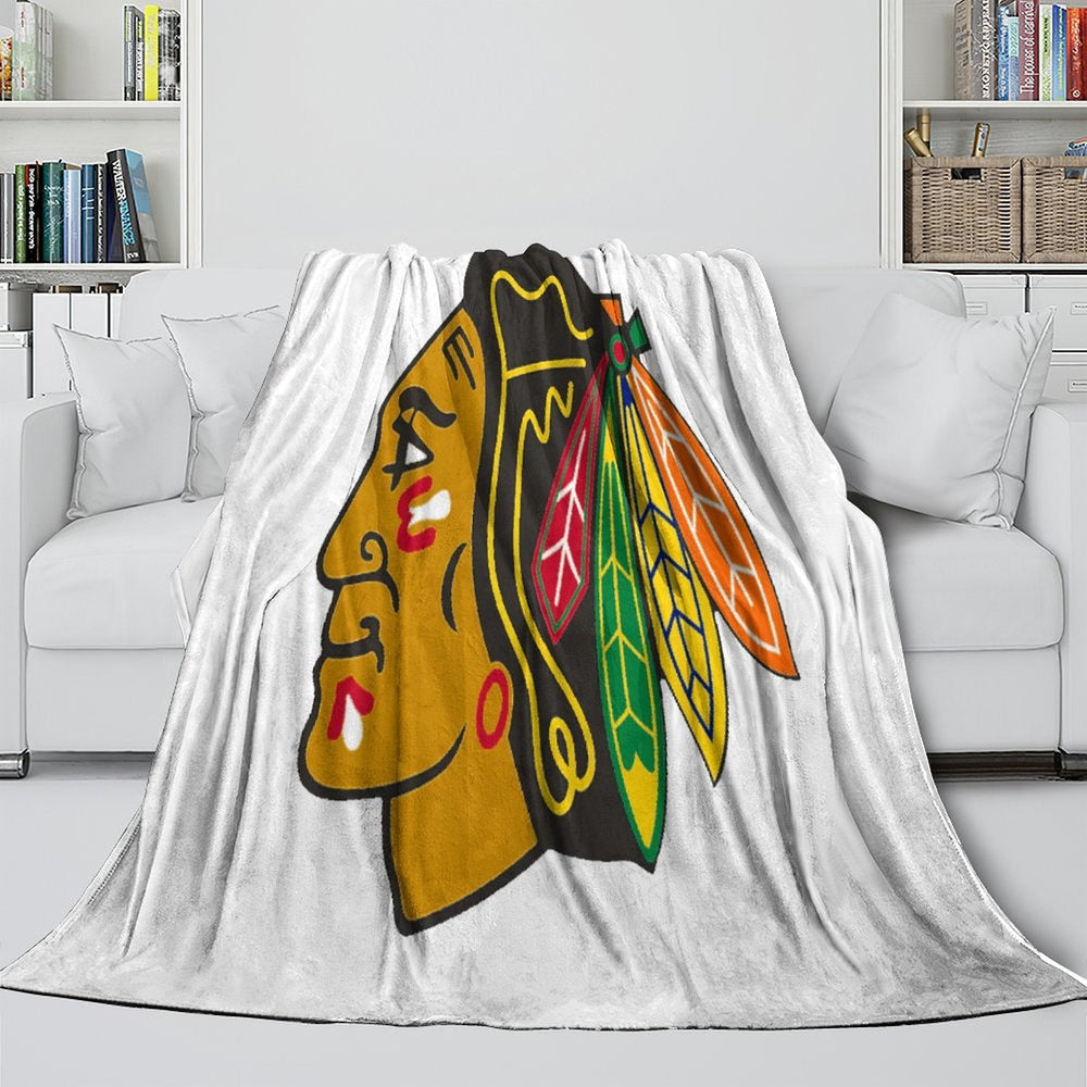 Chicago Blackhawks Blanket Flannel Throw Kids Room Decoration (Online Order Only)