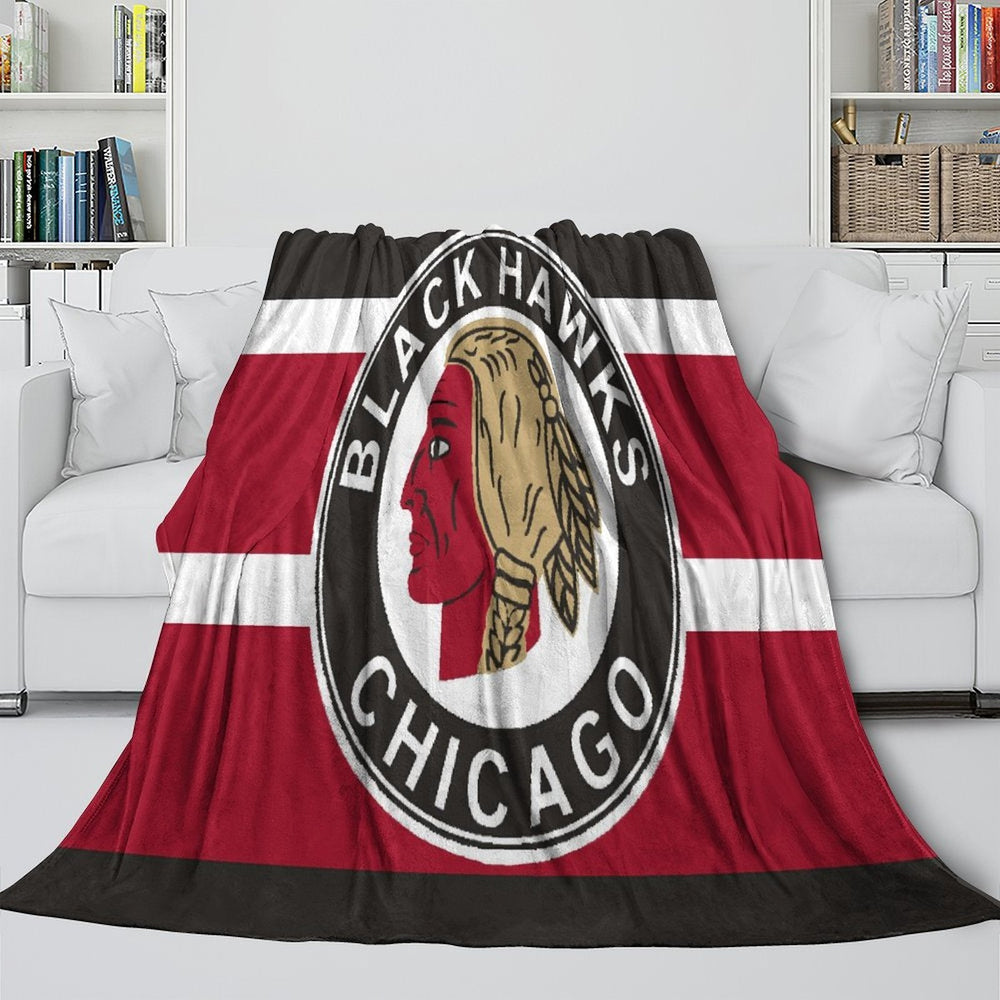 Chicago Blackhawks Blanket Flannel Throw Kids Room Decoration (Online Order Only)