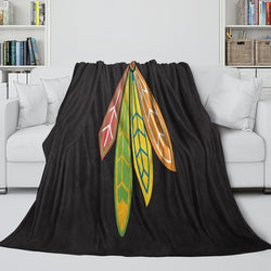 Chicago Blackhawks Blanket Flannel Throw Kids Room Decoration (Online Order Only)