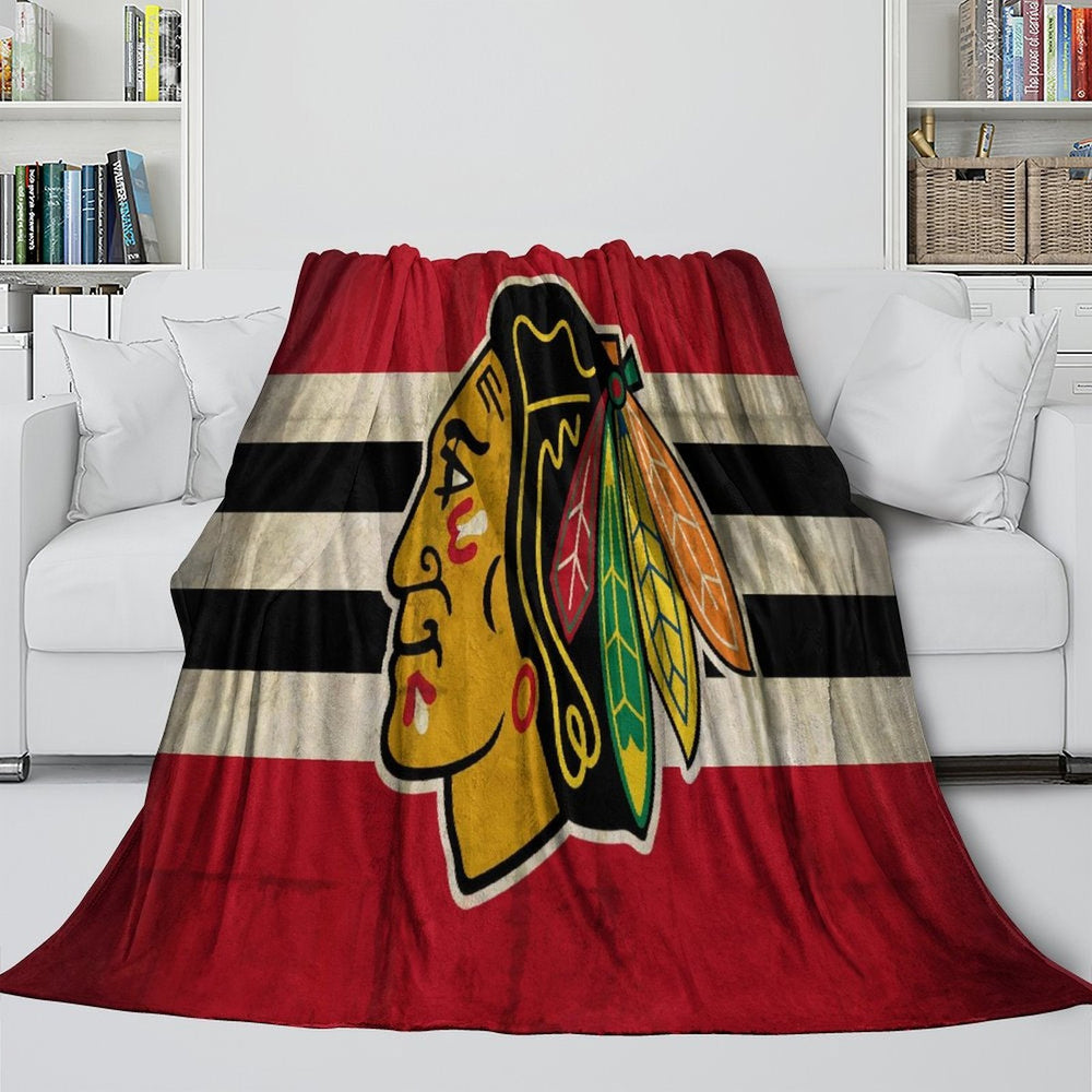 Chicago Blackhawks Blanket Flannel Throw Kids Room Decoration (Online Order Only)