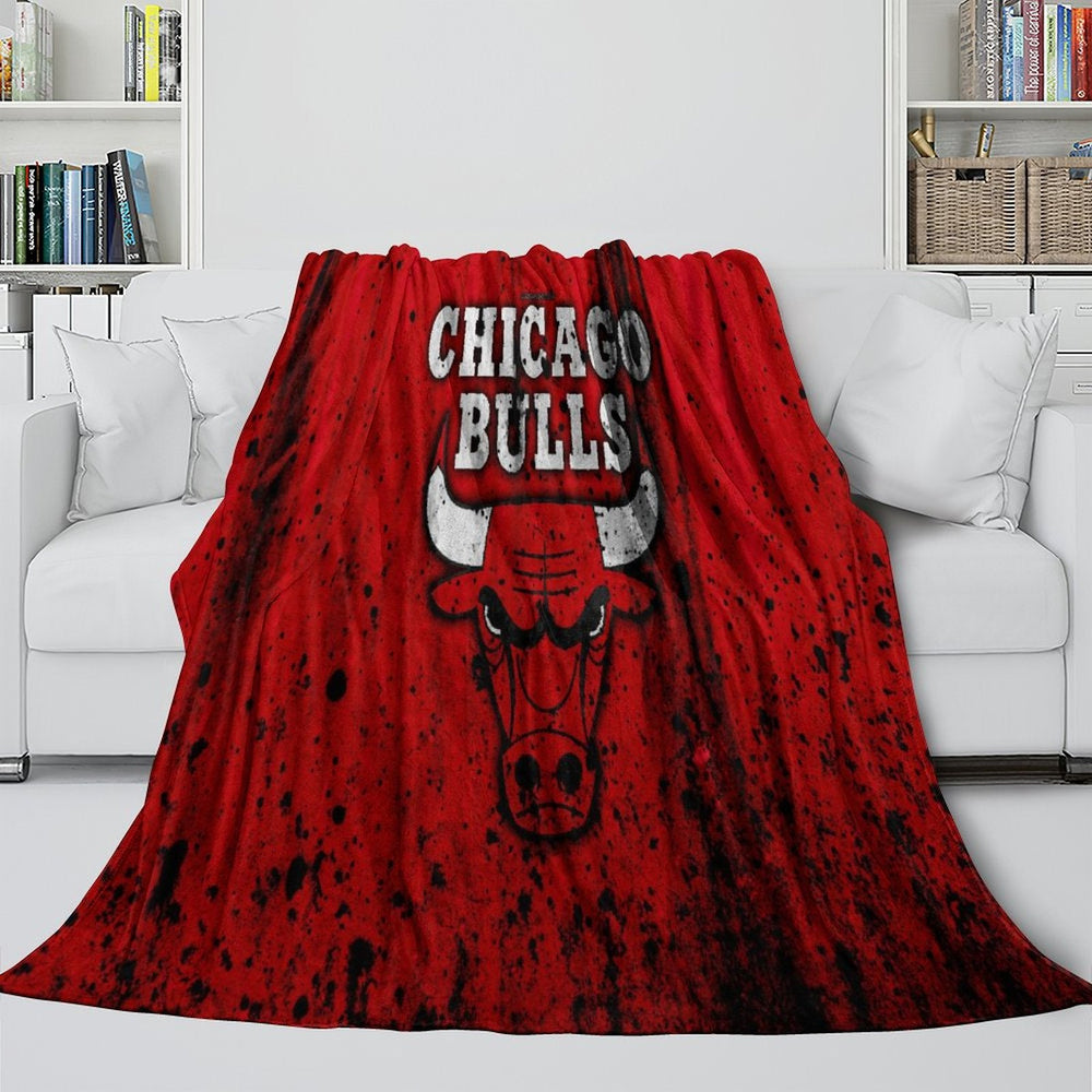 Chicago Bulls Blanket Flannel Fleece Throw Room Decoration (Online Order Only)