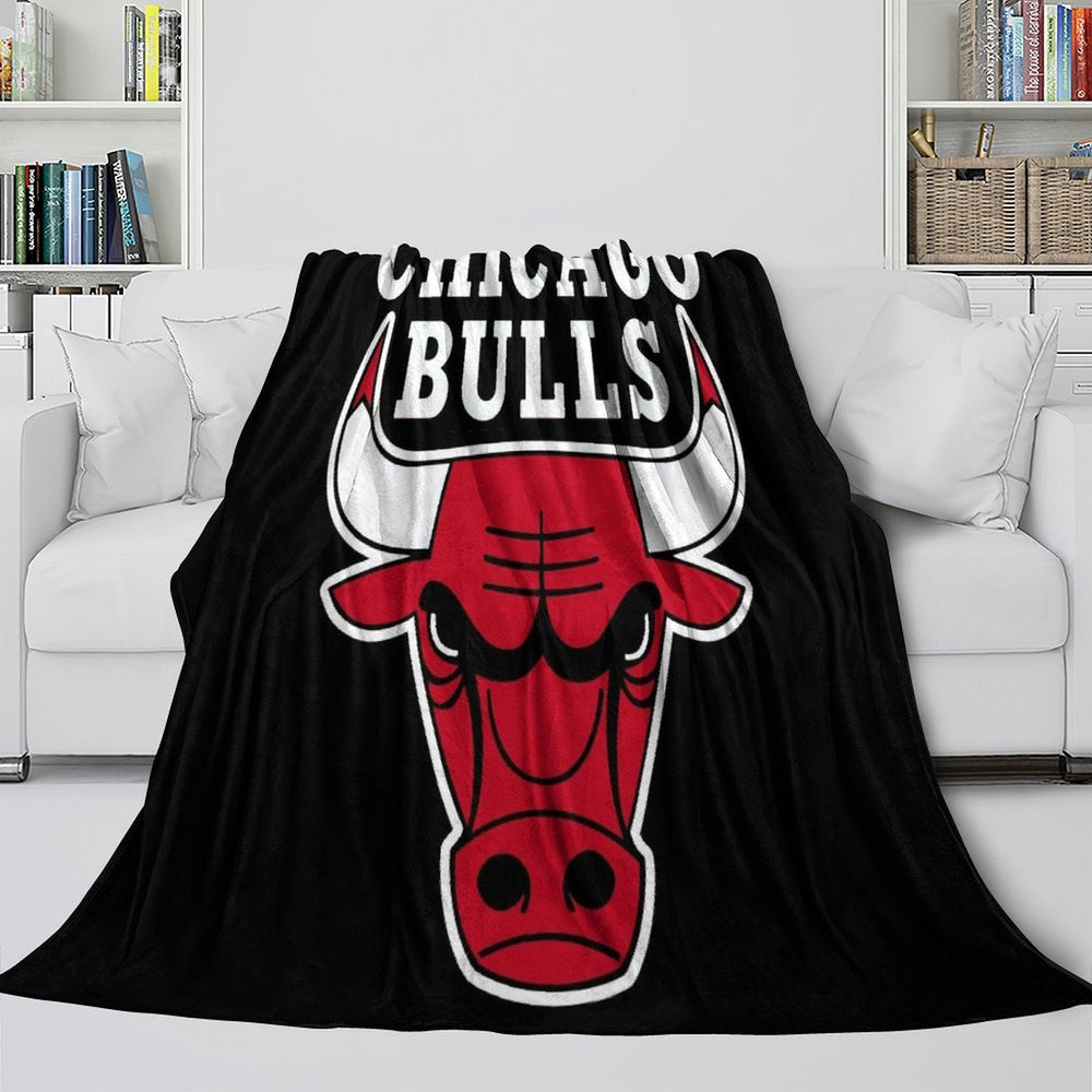 Chicago Bulls Blanket Flannel Fleece Throw Room Decoration (Online Order Only)