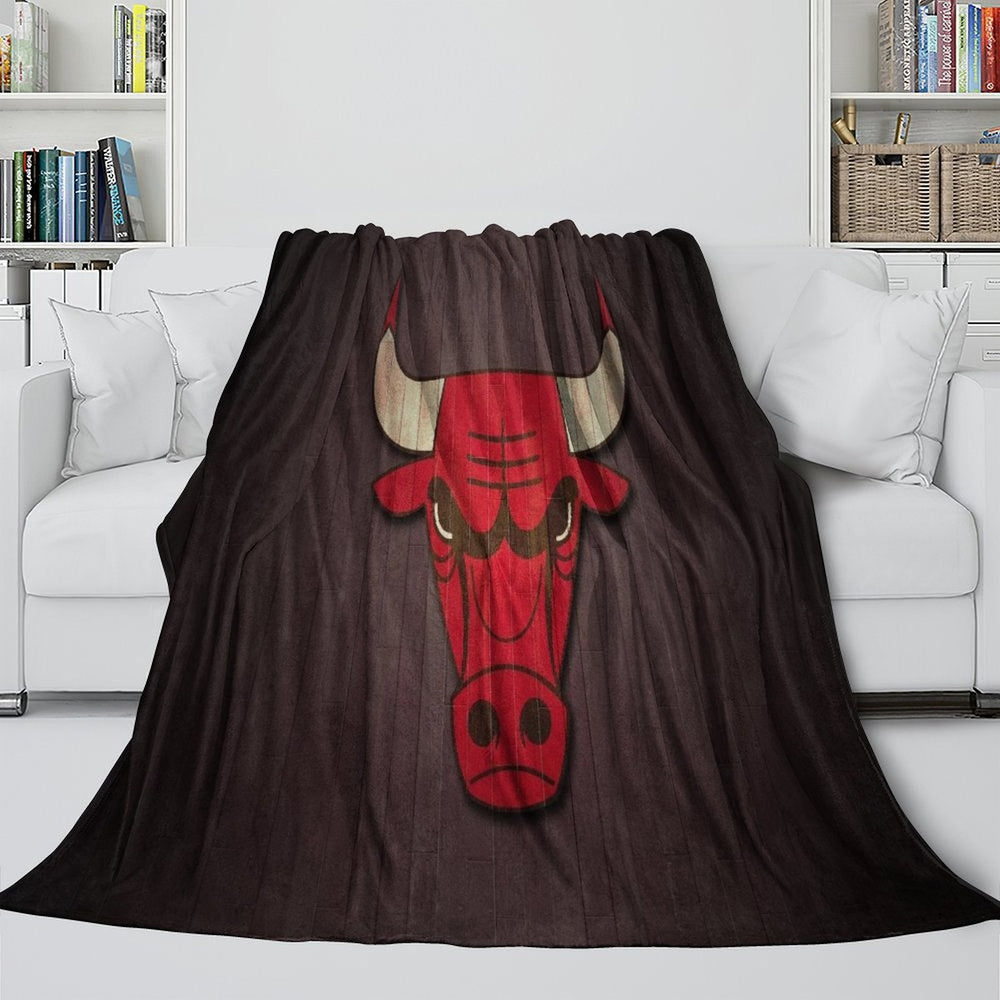 Chicago Bulls Blanket Flannel Fleece Throw Room Decoration (Online Order Only)