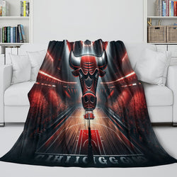 Chicago Bulls Blanket Flannel Fleece Throw Room Decoration (Online Order Only)