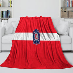 Chicago Fire Soccer Club Blanket Flannel Fleece Throw Room Decoration (Online Order Only)