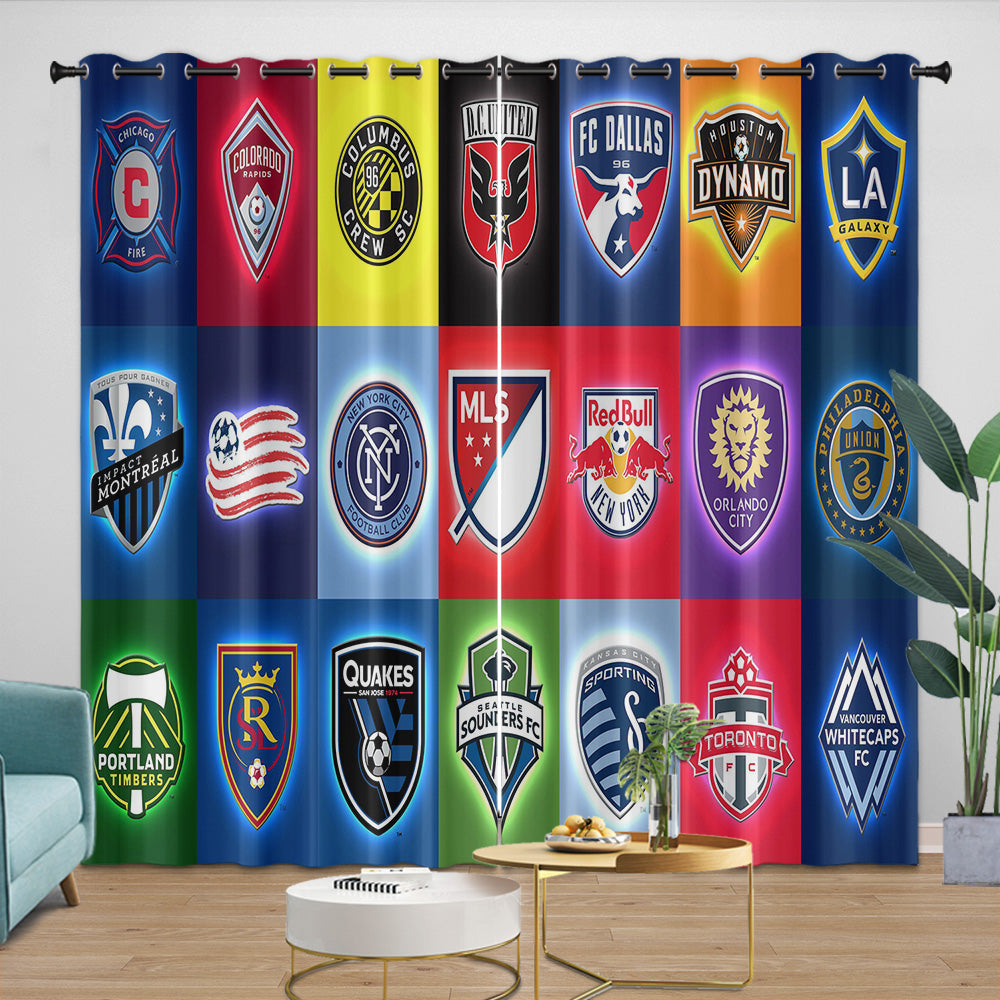 Chicago Fire Soccer Club Curtains Blackout Window Drapes Room Decoration (Online Order Only)