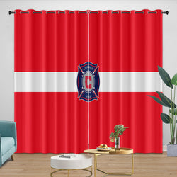 Chicago Fire Soccer Club Curtains Blackout Window Drapes Room Decoration (Online Order Only)