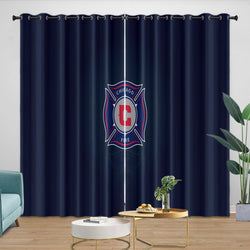 Chicago Fire Soccer Club Curtains Blackout Window Drapes Room Decoration (Online Order Only)
