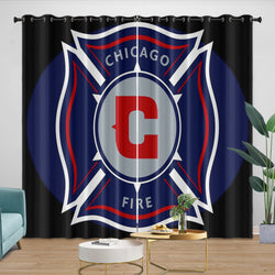 Chicago Fire Soccer Club Curtains Blackout Window Drapes Room Decoration (Online Order Only)
