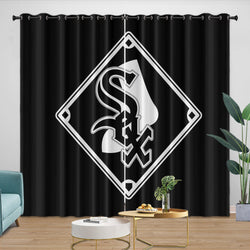 Chicago White Sox Curtains Blackout Window Drapes Room Decoration (Online Order Only)