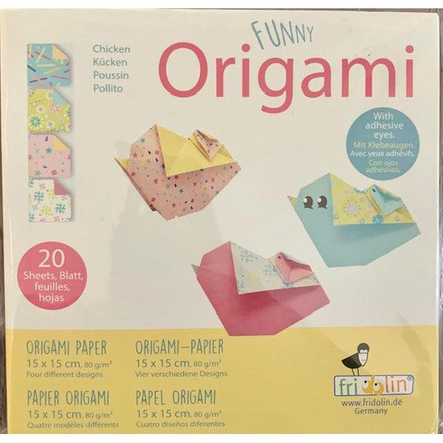 Chicken Funny Origami Kit Fridolin (ONLINE ORDER ONLY)