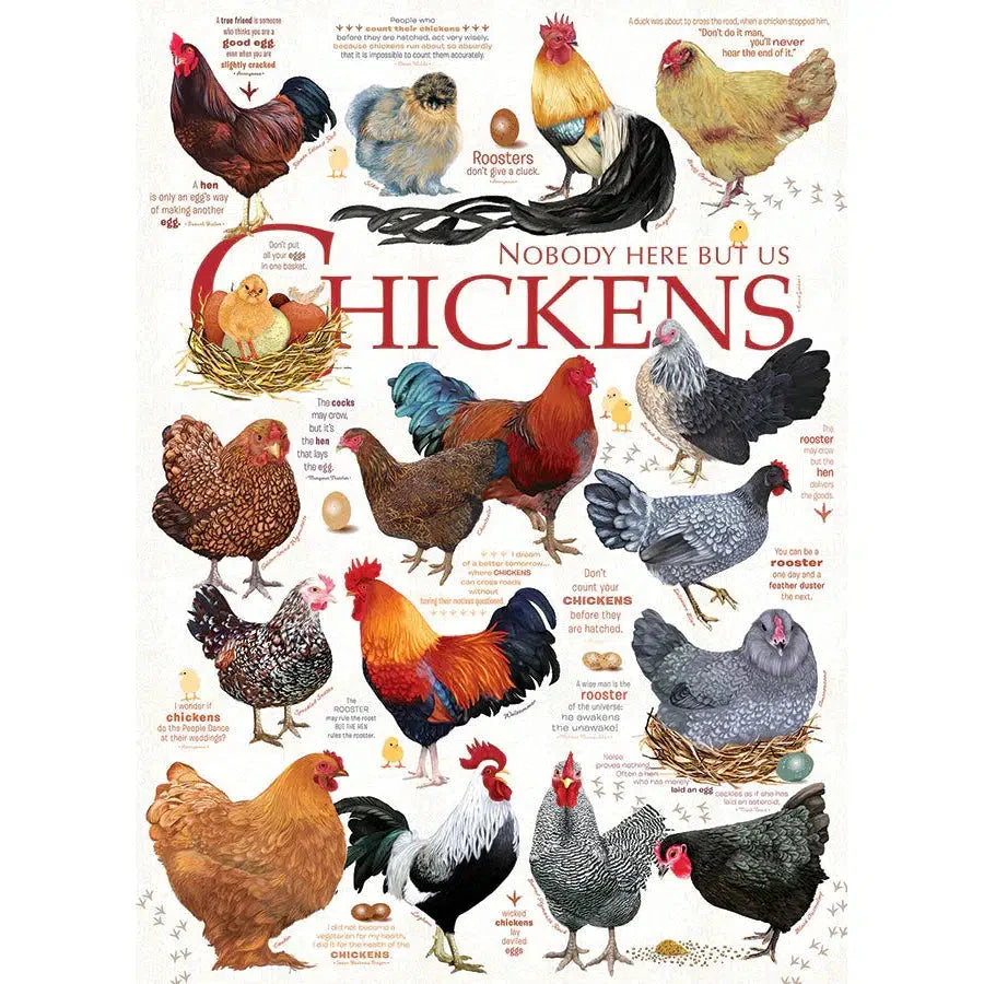 Chicken Quote 1000 Piece Jigsaw Puzzle Cobble Hill (ONLINE ORDER ONLY)