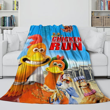 Chicken Run Blanket Flannel Throw Room Decoration (ONLINE ORDER ONLY)