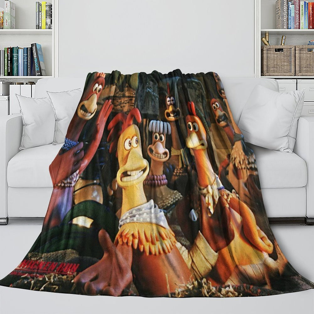 Chicken Run Blanket Flannel Throw Room Decoration (ONLINE ORDER ONLY)