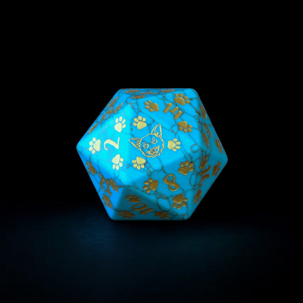 PRE-ORDER || Chihuahua Puppy Paws Green Turquoise 30mm D20