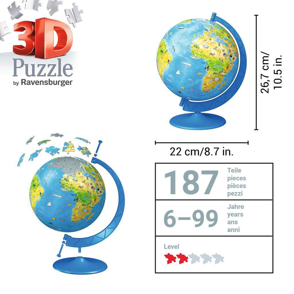Children's Globe 187 Piece 3D Jigsaw Puzzle Ravensburger (ONLINE ORDER ONLY)