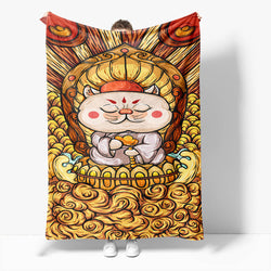 Chinese National Tide Elements Flannel Fleece Throw Blanket (Online Order Only)