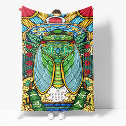 Chinese National Tide Elements Flannel Fleece Throw Blanket (Online Order Only)