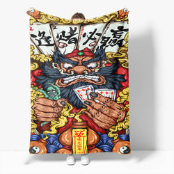 Chinese National Tide Elements Flannel Fleece Throw Blanket (Online Order Only)