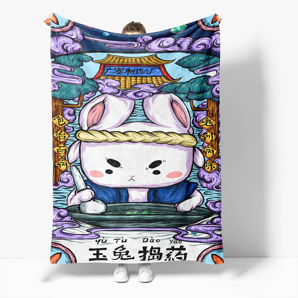 Chinese National Tide Elements Flannel Fleece Throw Cosplay Blanket (Online Order Only)