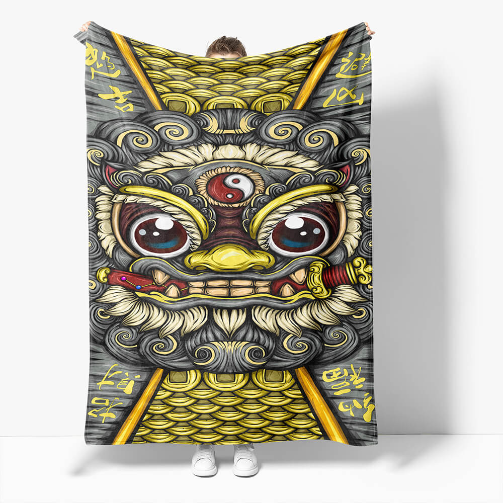 Chinese National Tide Elements Flannel Fleece Throw Cosplay Blanket (Online Order Only)