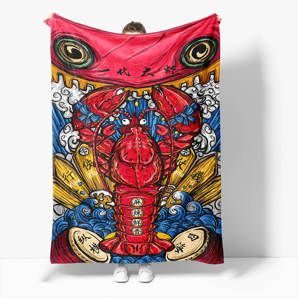 Chinese National Tide Elements Flannel Fleece Throw Cosplay Blanket (Online Order Only)