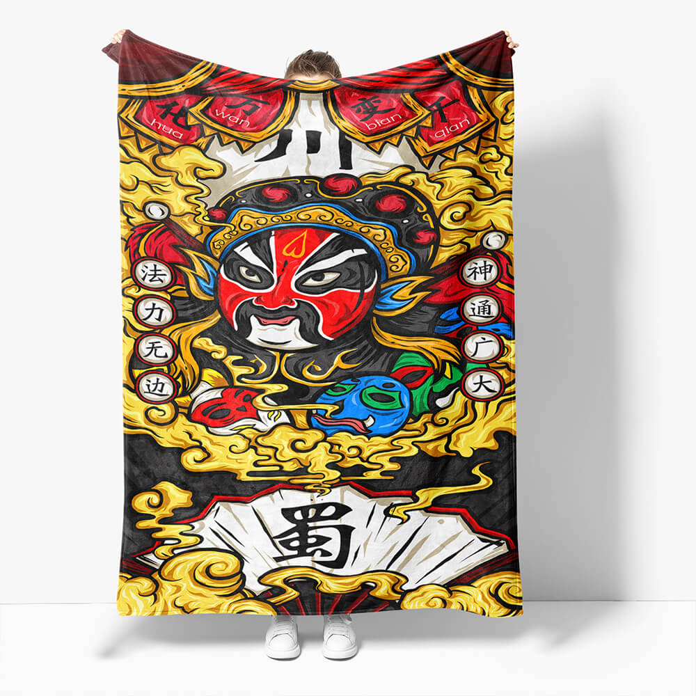 Chinese National Tide Elements Flannel Fleece Throw Cosplay Blanket (Online Order Only)