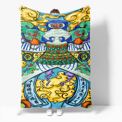 Chinese National Tide Elements Flannel Fleece Throw Cosplay Blanket (Online Order Only)