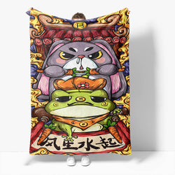Chinese National Tide Elements Flannel Fleece Throw Cosplay Blanket (Online Order Only)