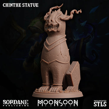 3D Printed Sordane Publishing Chinthe Statue Moonsoon 28 32mm D&D (Online Only)