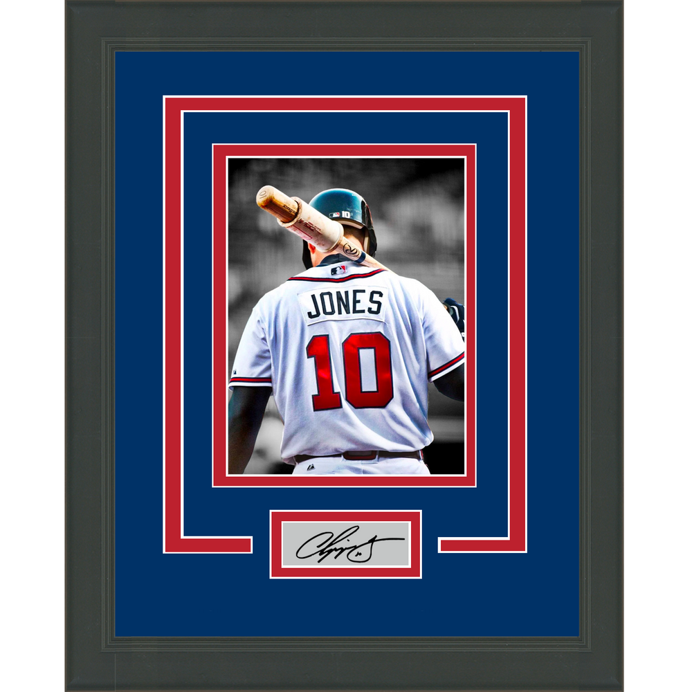 Framed Chipper Jones Facsimile Laser Engraved Signature Auto Atlanta Braves 11x14 Baseball Photo (ONLINE ORDER ONLY)