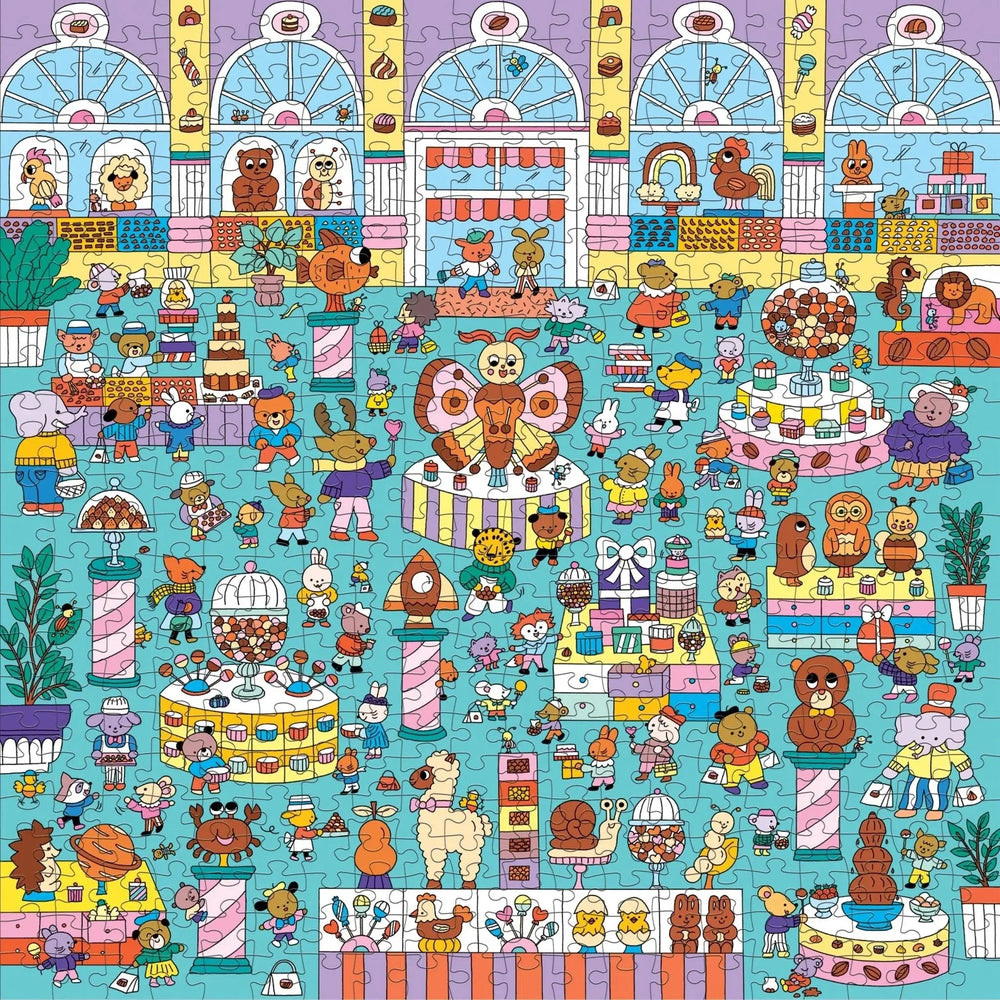 Chocolate Shop Search & Find 500 Piece Jigsaw Puzzle Mudpuppy (ONLINE ORDER ONLY)