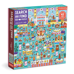 Chocolate Shop Search & Find 500 Piece Jigsaw Puzzle Mudpuppy (ONLINE ORDER ONLY)