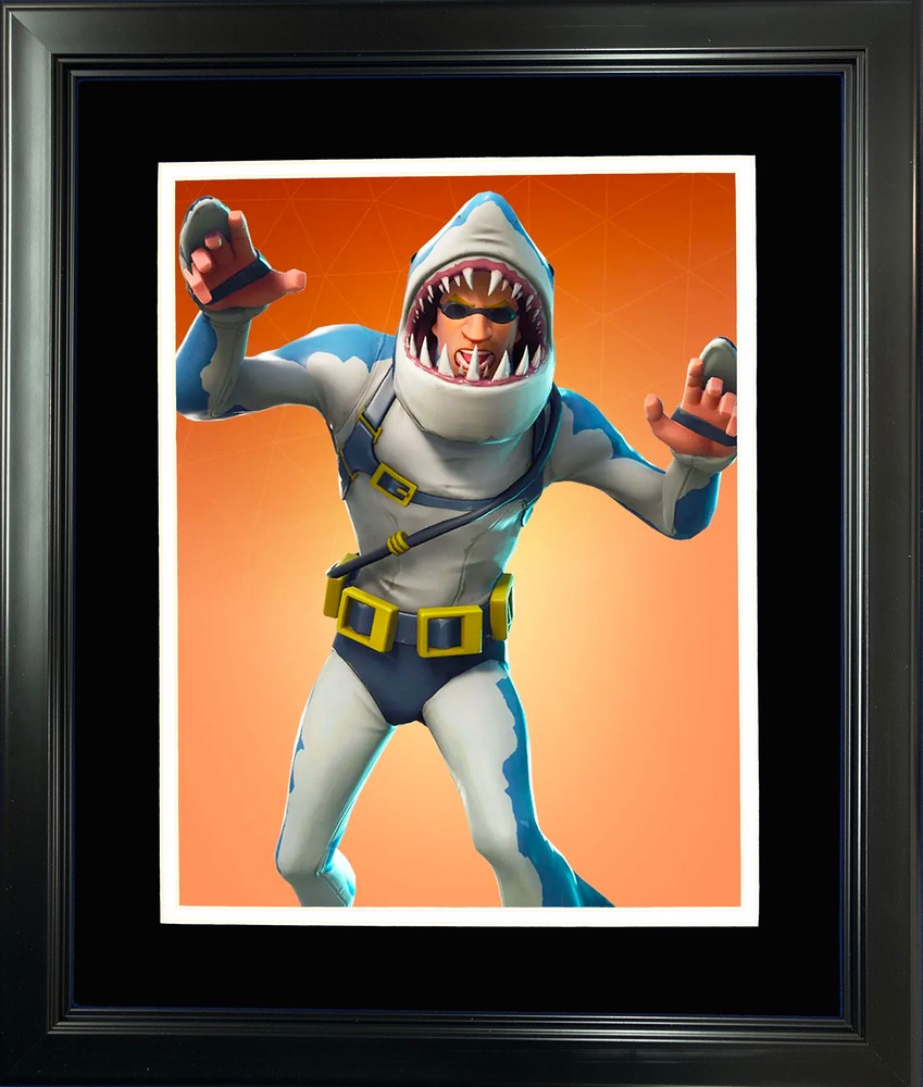 Framed Chomp Sr. Legendary Fortnite Skin 11"x14" Video Game Photo (ONLINE ORDER ONLY)