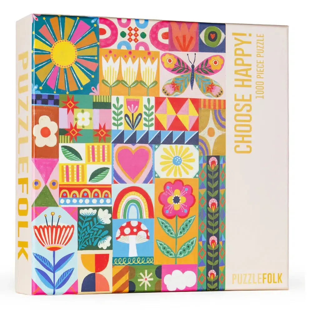 Choose Happy 1000 Piece Jigsaw Puzzle PuzzleFolk (ONLINE ORDER ONLY)