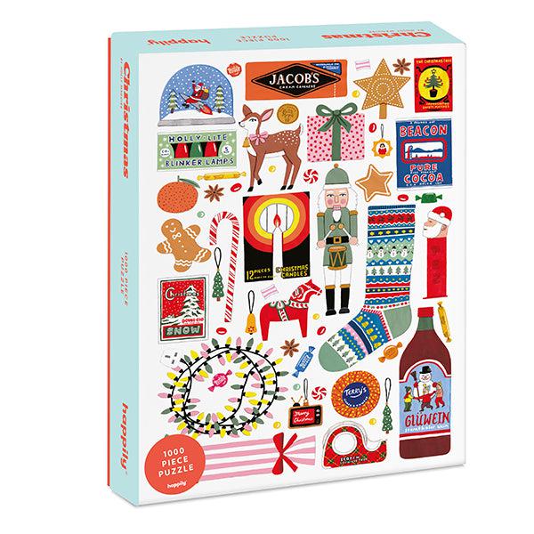 Christmas 1000 Piece Jigsaw Puzzle Happily (ONLINE ORDER ONLY)